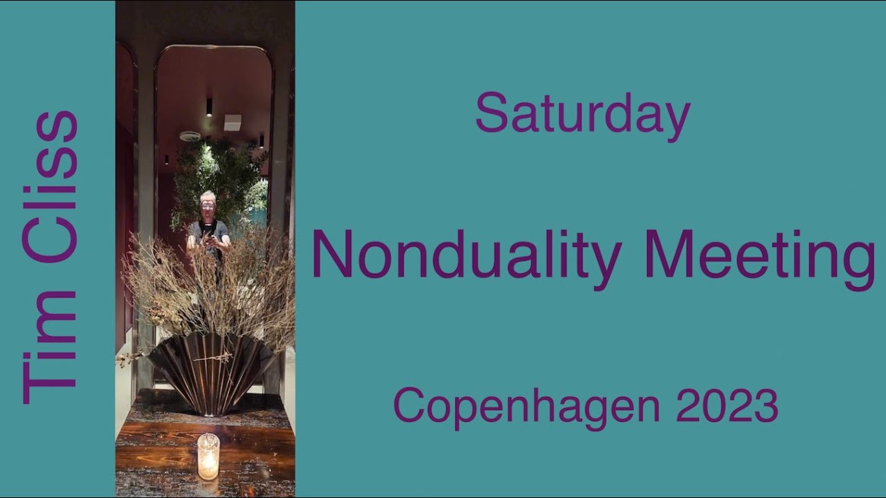 Talking to nobody -Saturday- Nonduality Meeting with Tim Cliss in Copenhagen 2023