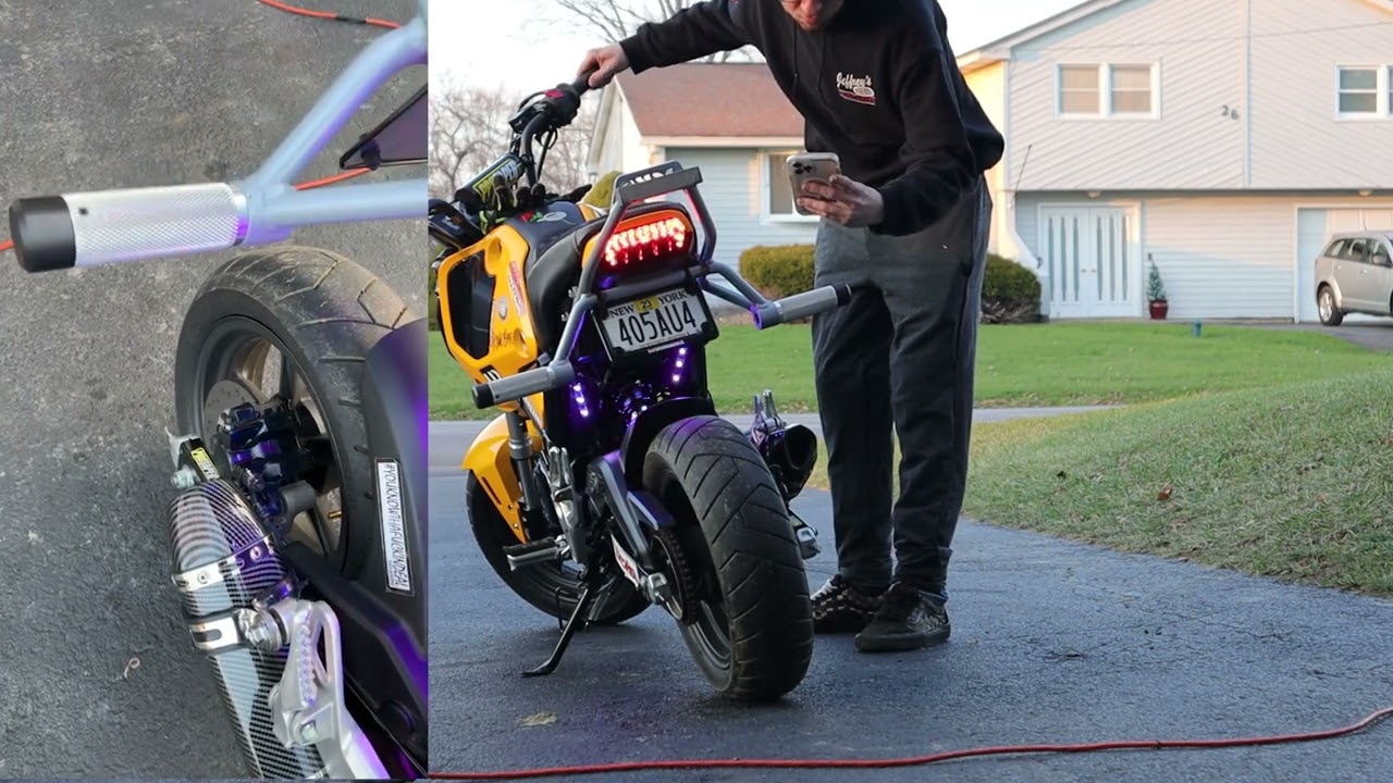 THE GROM SHOOTS FLAMES AND OFFROADING!