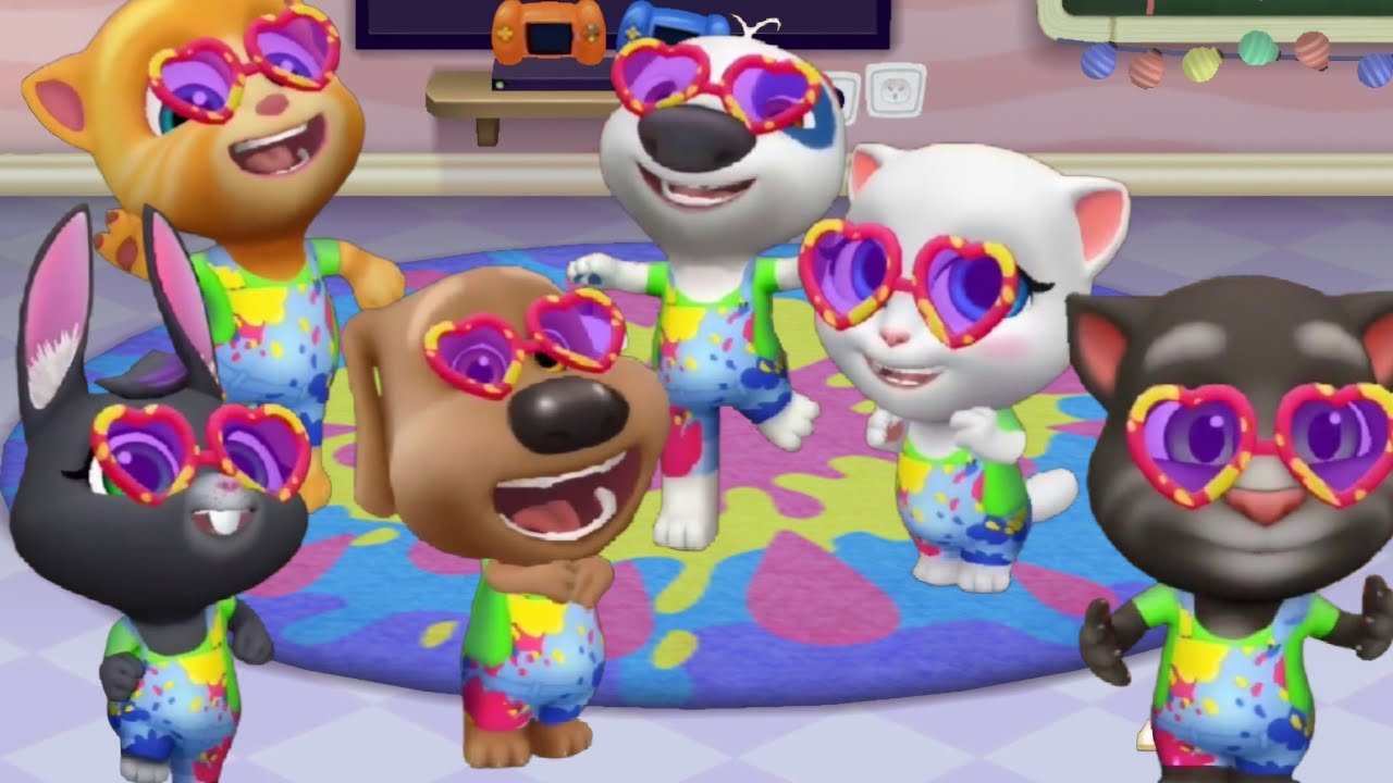 Celebrate the Friendliest Holi - My Talking Tom Friends Gameplay Walkthrough