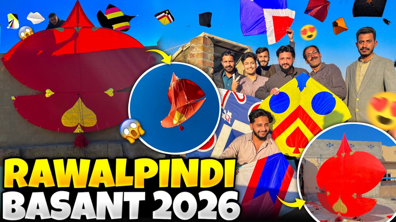 Rawalpindi Basant 2026 🔥 25 Githi Patang in Air 😱 Police agai 😭 Record break Basant 🥵 Basant 2026 🪁