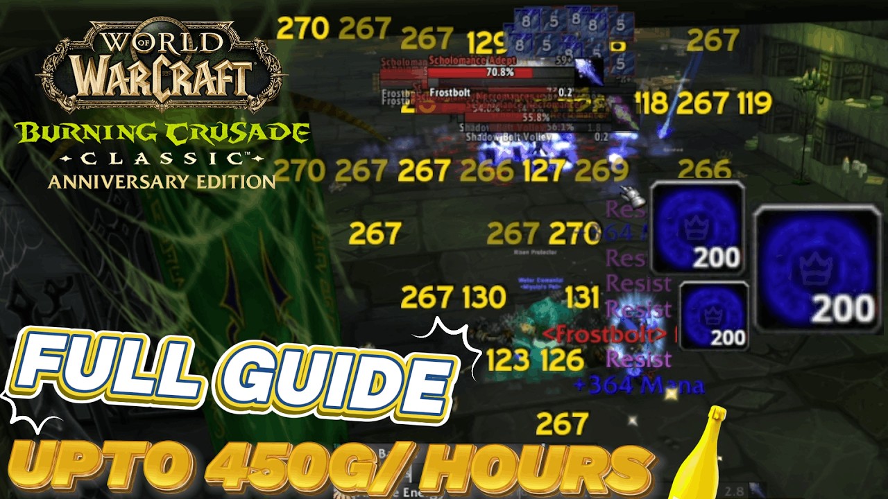 OLD but GOLD up to 450G/HOURS Scholomance - wow anniv tbc gold farm