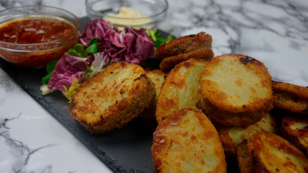Libyan Batata Imbatna/M'buttin in the Oven - بطاطا مبطنه في الفرن