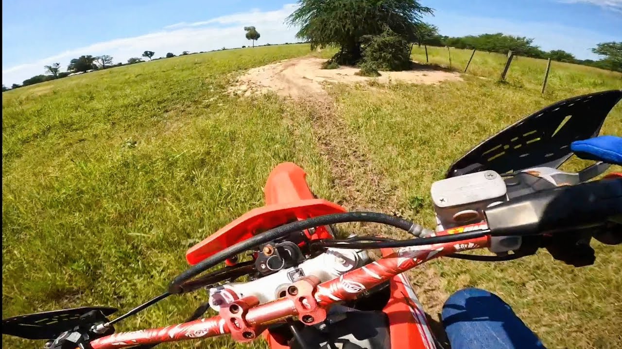 first test ride on my crf 250F (crashtest also)