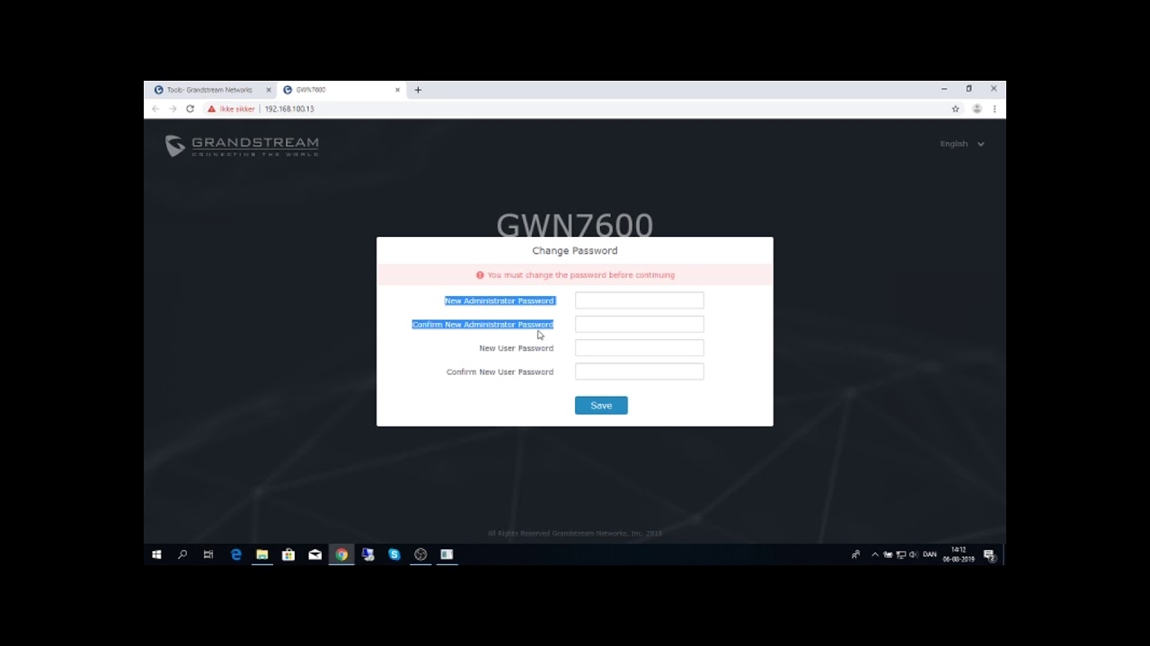 GWN Software opdatering