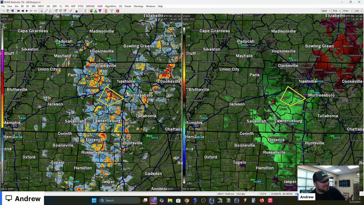 Storm Coverage for June 13, 2025