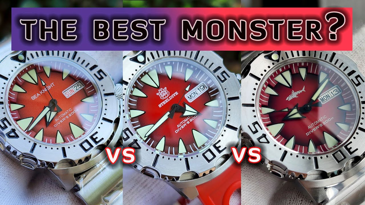 SeaKnight vs SteelDive vs Heimdallr | Seiko Monster Homage Battle