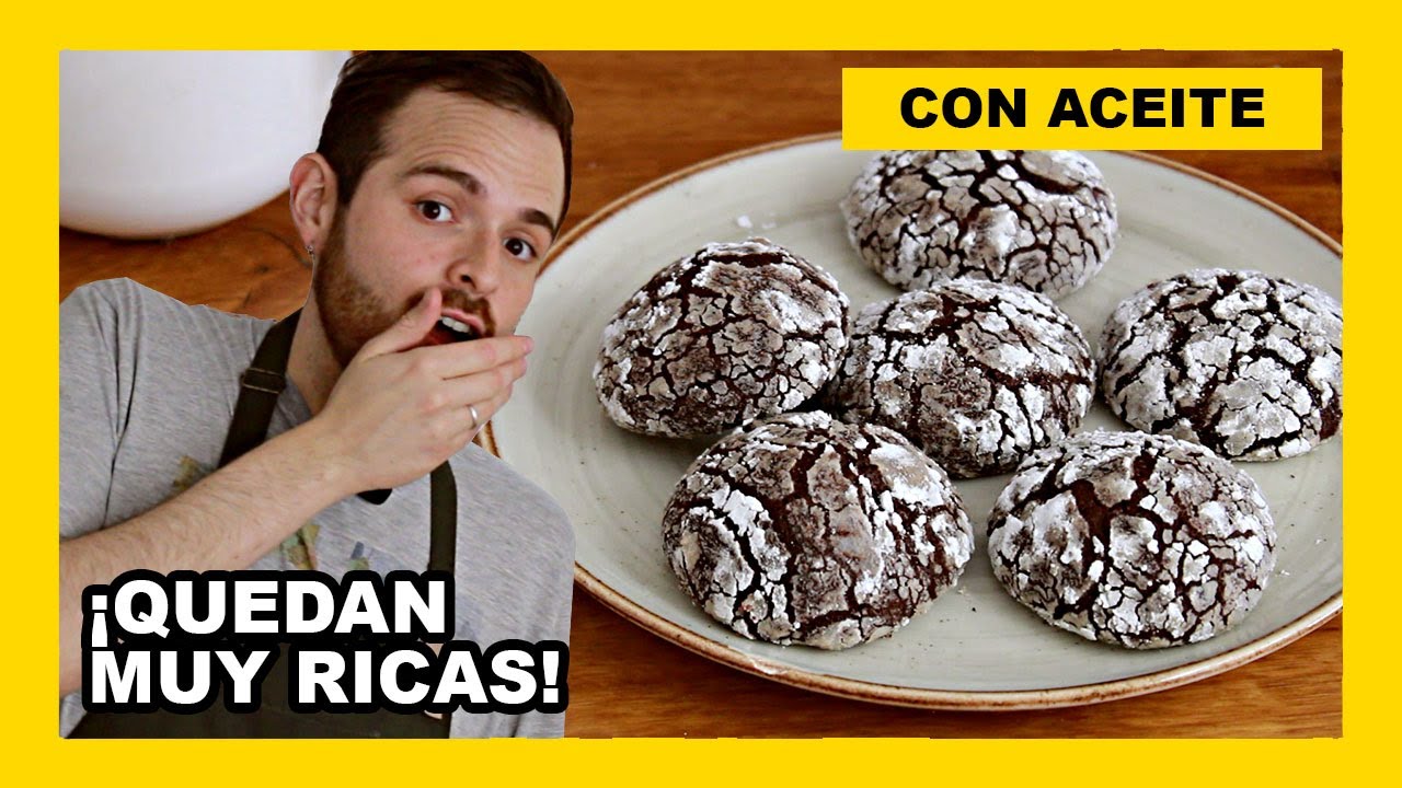 🔶 INCREIBLES: Receta de GALLETAS de CHOCOLATE craqueladas (sin huevo)