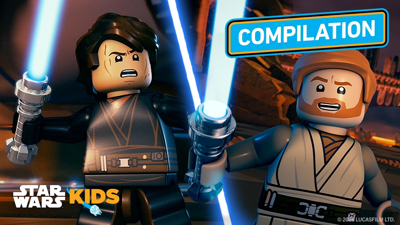Epickie bitwy 1 na 1 🆚 Luke kontra Vader, Anakin kontra Obi-Wan i wiele więcej! | @StarWarsKids