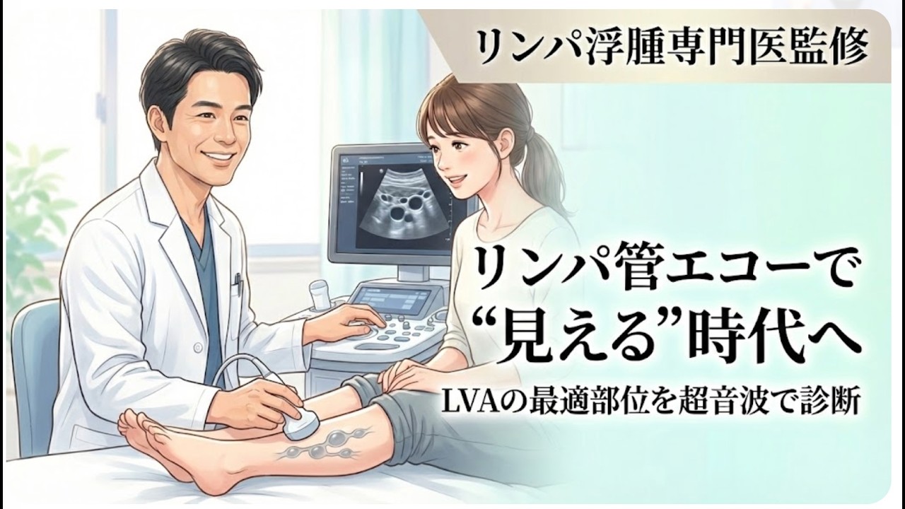 【専門医監修・リンパ浮腫の外科治療】リンパ管エコーで&ldquo;見える&rdquo;時代へ｜LVA成功率を高める最新超音波診断とは？　むくみクリニック　三原誠・原尚子　#リンパ浮腫 #リンパ浮腫治療 #リンパ管静脈吻合術