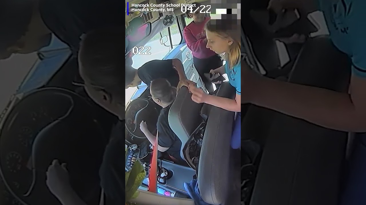 Students save their bus driver