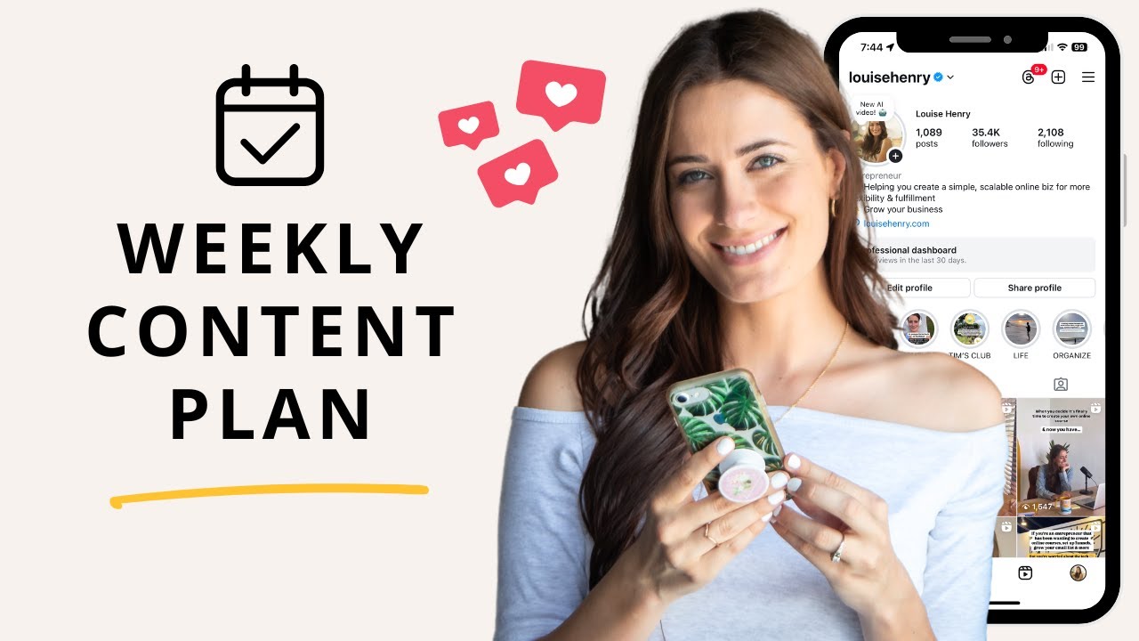 My Simple Instagram Plan (+ Free Content Calendar Template!)