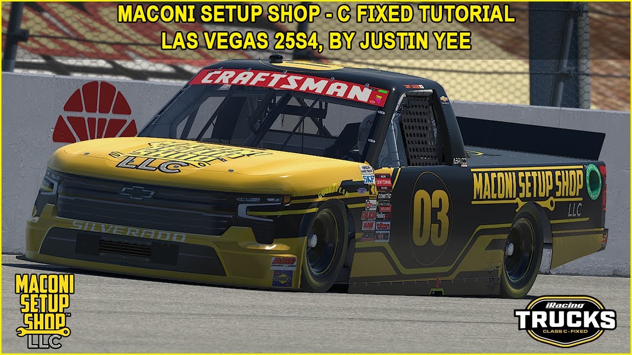 Руководство по квалификации и гонке 25S4 для iRacing Maconi C-Fixed Trucks в Лас-Вегасе