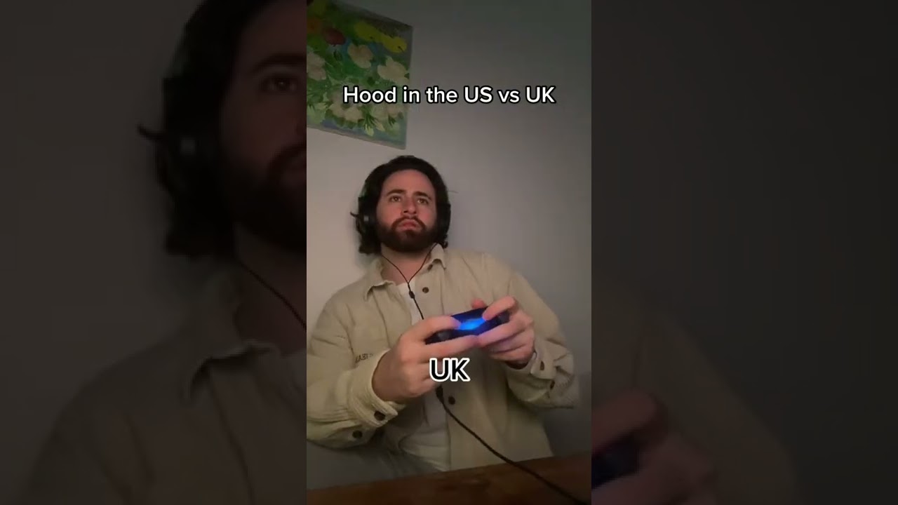 THE HOOD IN THE US VS THE UK 🤣 #shorts