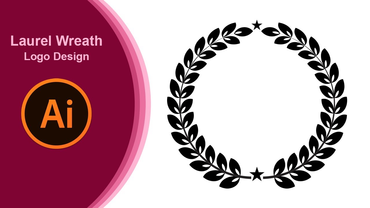 Laurel Wreath Logo Design in Adobe Illustrator | Easy Logo Design Tutorial | Ayaz Inspire