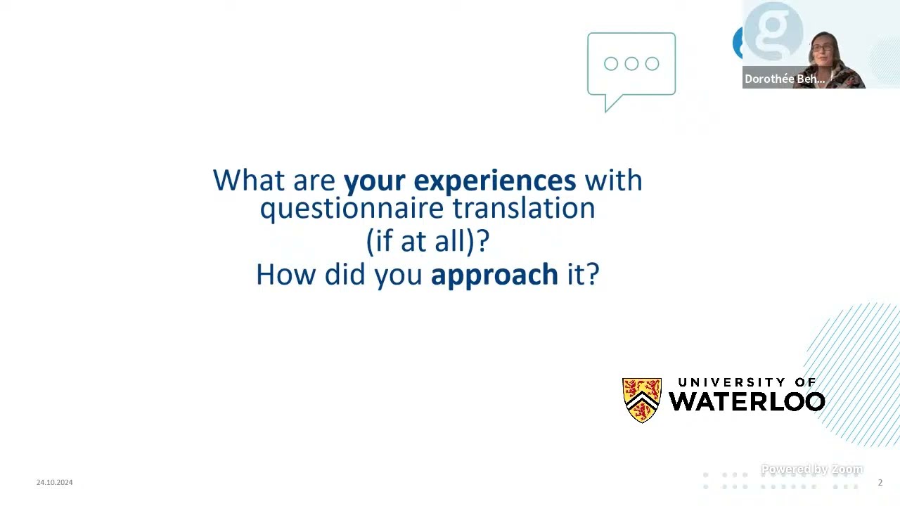 Developing, translating, and testing tools for cross-cultural research- DAY 2