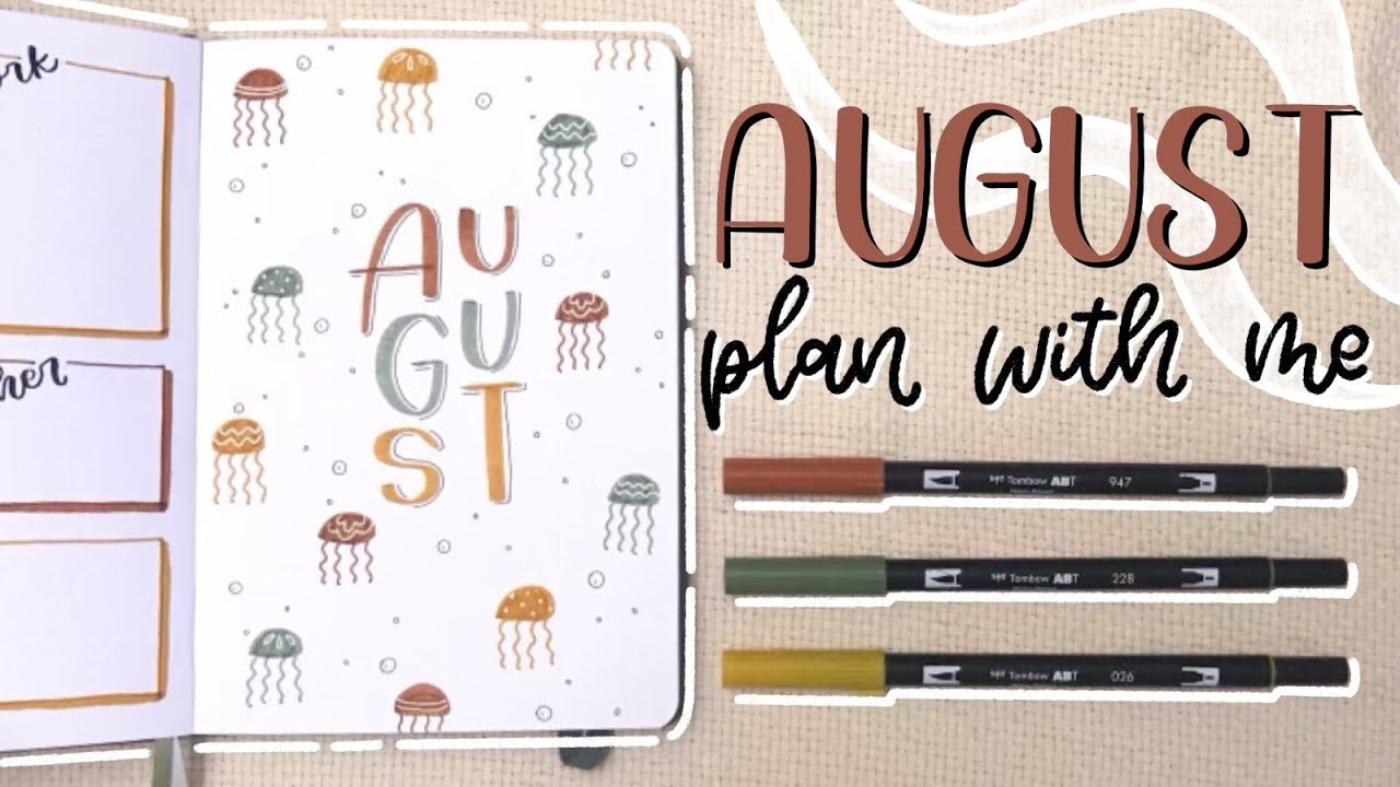 AUGUST PLAN WITH ME | August 2022 Bullet Journal Setup | August Bullet Journal Minimal and Easy PWM
