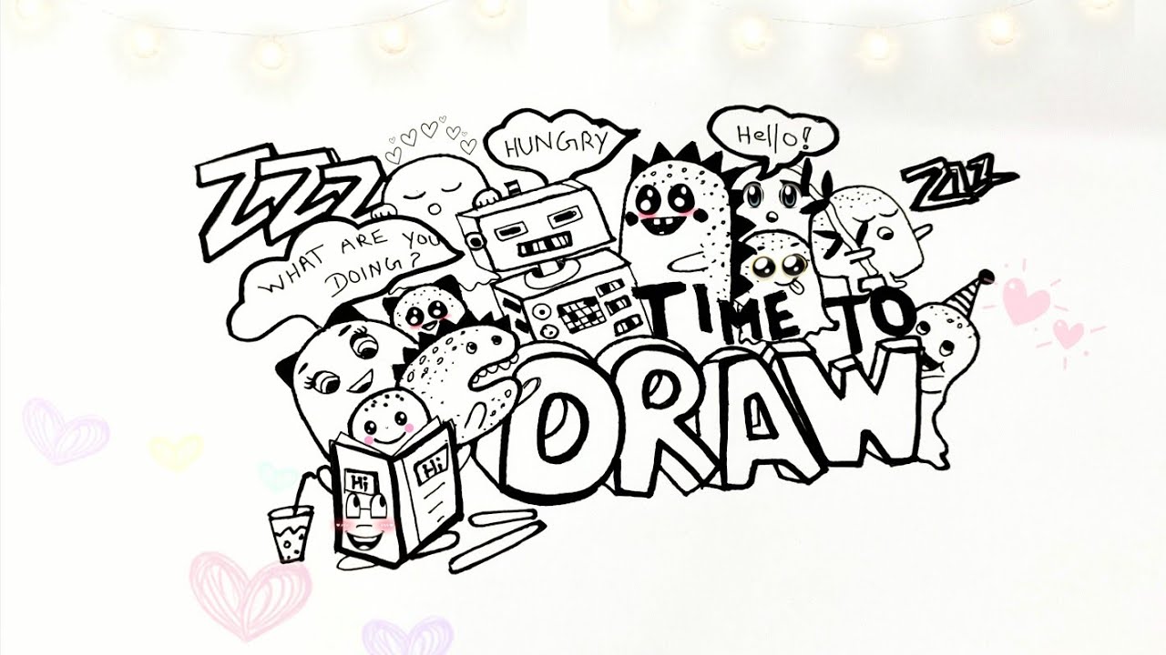 Doodle art adorable drawing super easy!