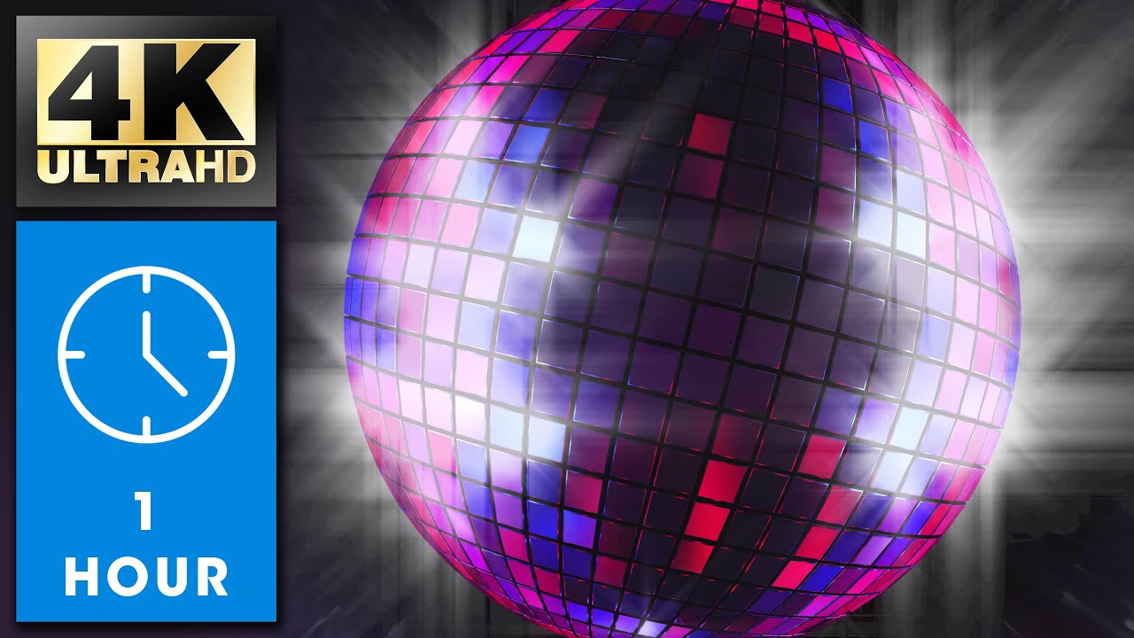 Spinning Disco Ball Loop | 4K | Relaxing Screensaver | 1 hour | No sound | Calm baby