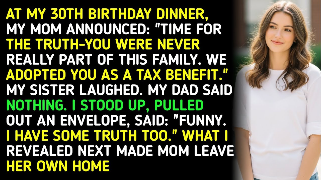 AT MY 30TH BIRTHDAY DINNER, MY MOM ANNOUNCED: 