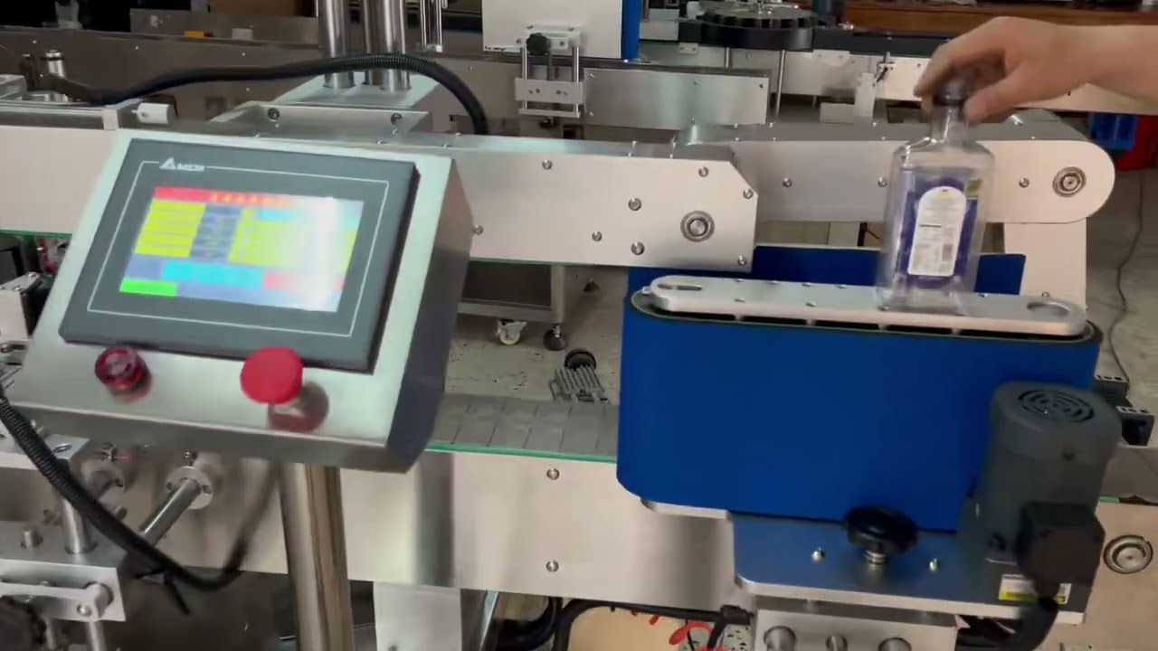 Cheap! Flat bottle two side label applicator #labeler #machine #manufacturing