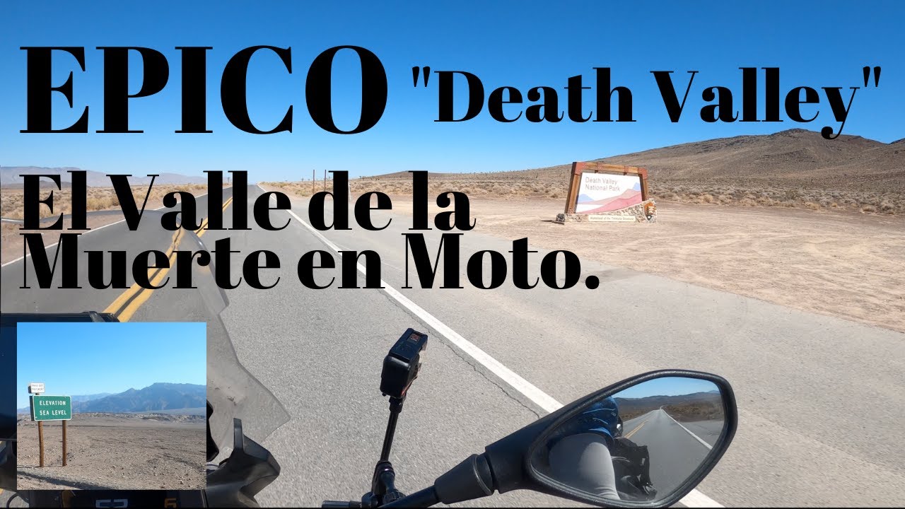 Ride through DEATH VALLEY / Valle de la Muerte con un calor mortal.   4K
