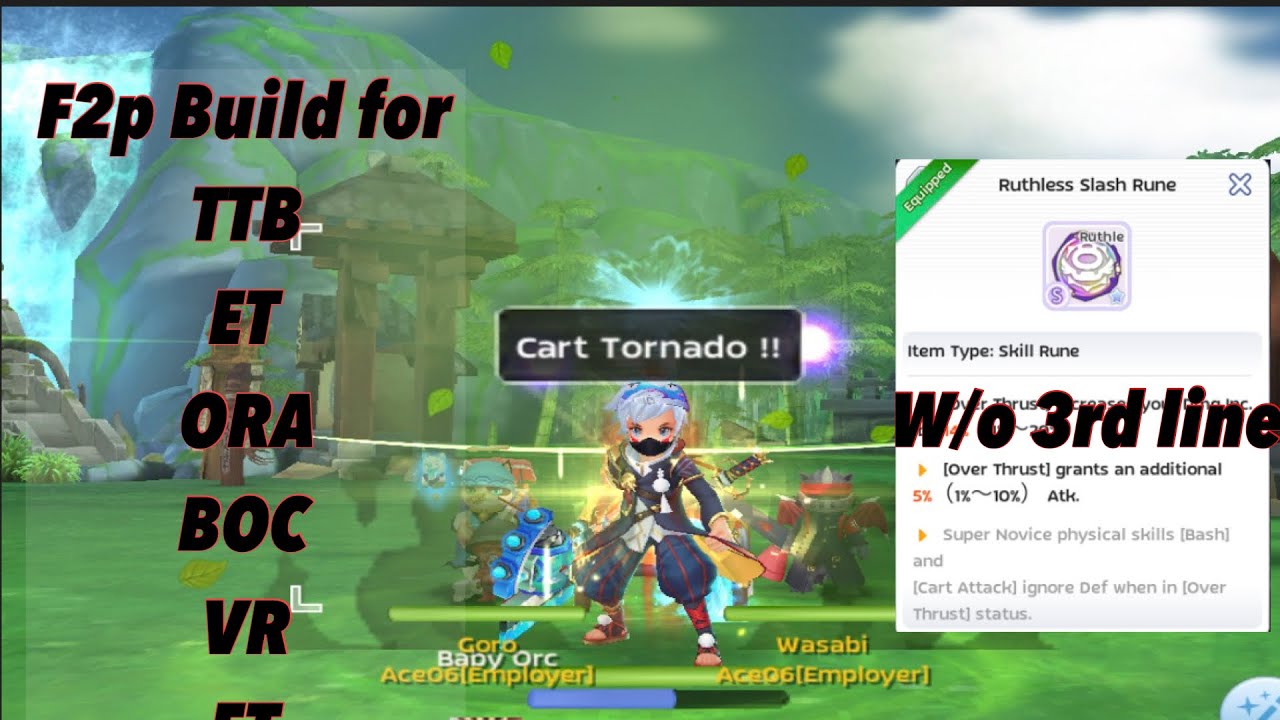 Novice Guardian Cart Tornado Build Episode 7.5 Ragnarok Mobile