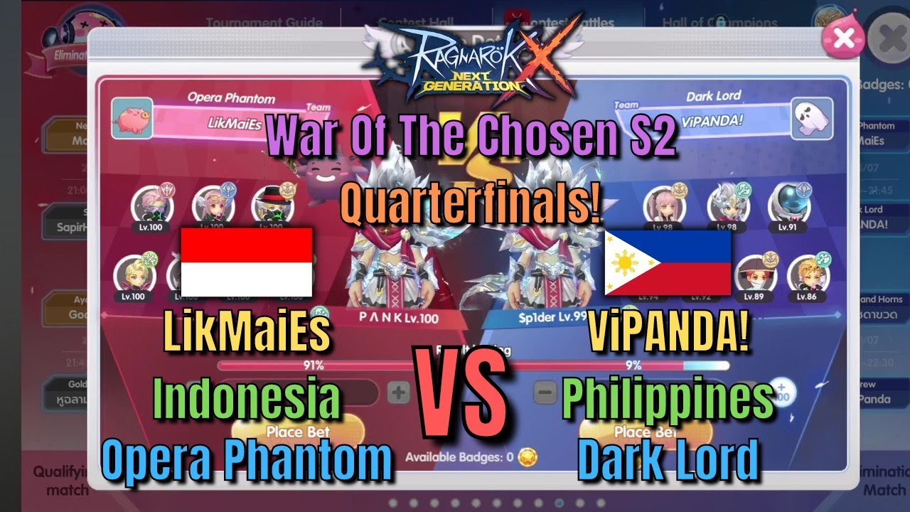 LikMaiEs vs ViPANDA! | War Of The Chosen S2 (WOC) Quarterfinals - Ragnarok X Next Generation [ROX]