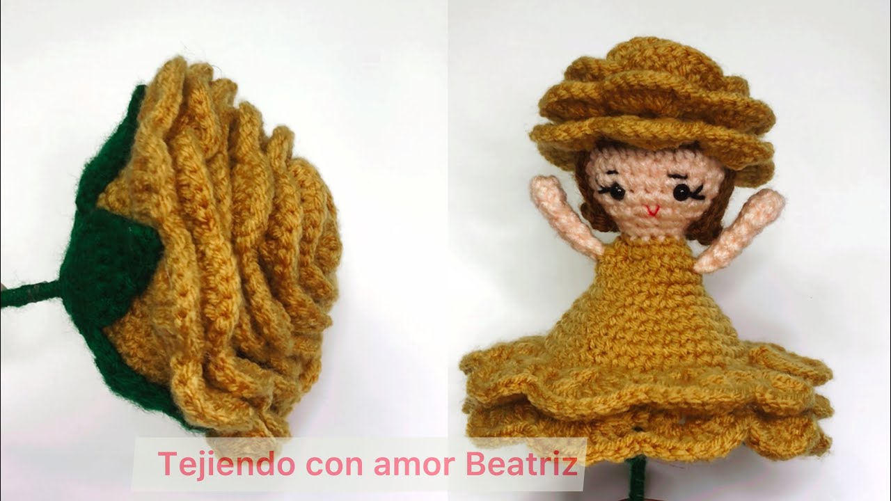 SURPRISE MOM! How to crochet a REVERSIBLE yellow ROSE / Mother's Day special
