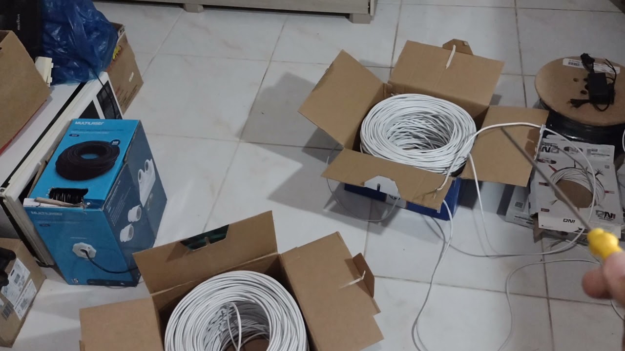 Instalação de câmeras com cabo de rede a longa distancia video 1