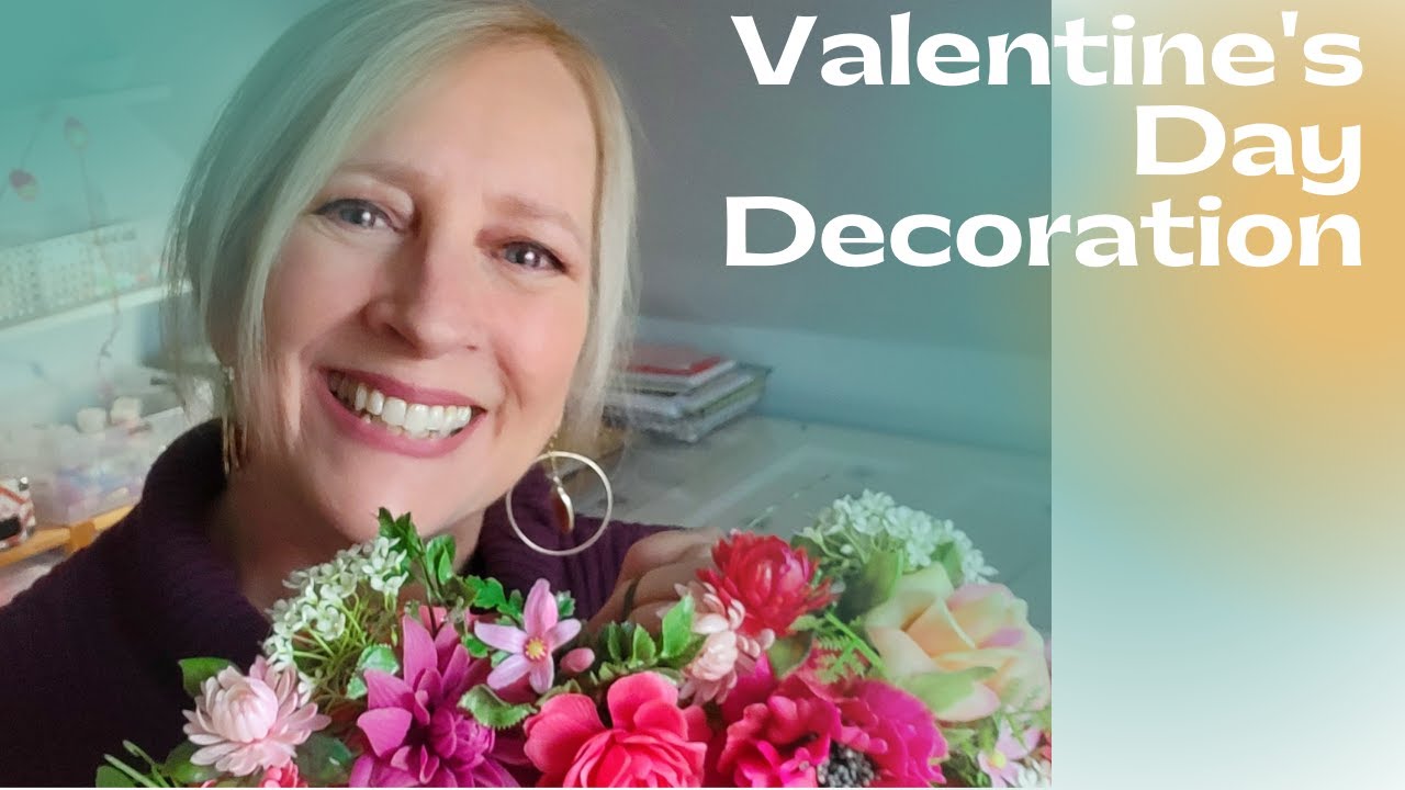 DIY Valentine's Day Decoration - Transform Fake Flowers into a Romantic Heart Display
