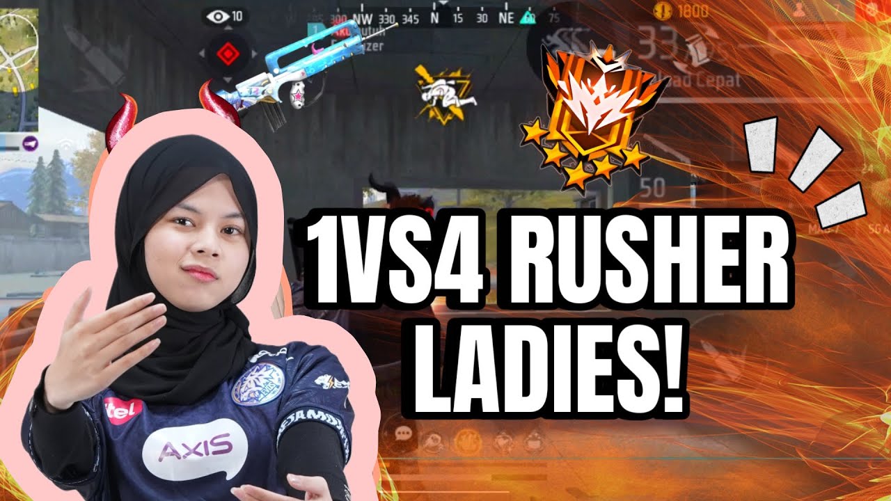 Kill 44! Solo vs EVERYBODY FREE FIRE LADIES🇮🇩. FREE FIRE! EVOS NUNE