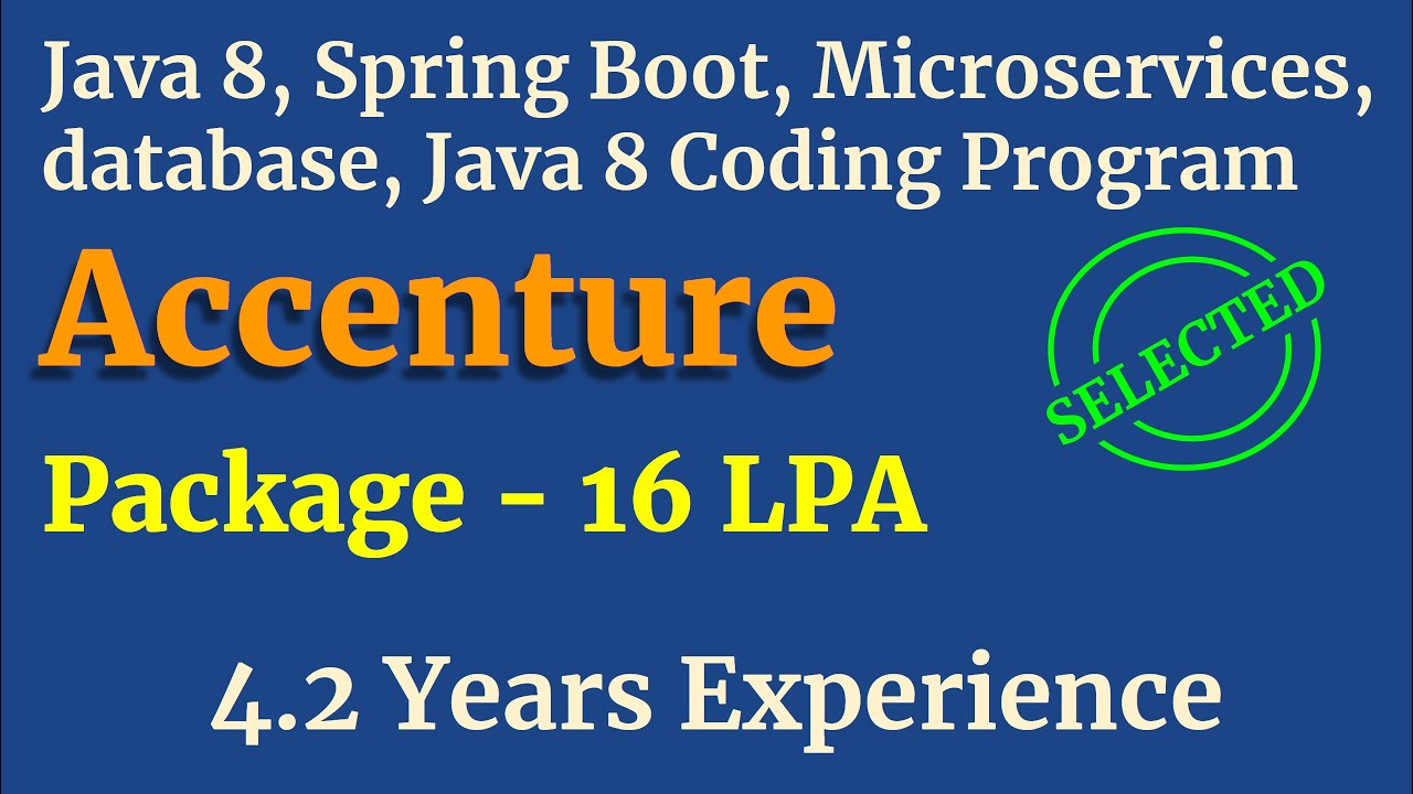 Accenture Java Interview 2022