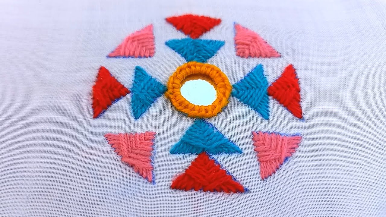 Balochi Embroidery Mirror Work Design/Mirror Stitch
