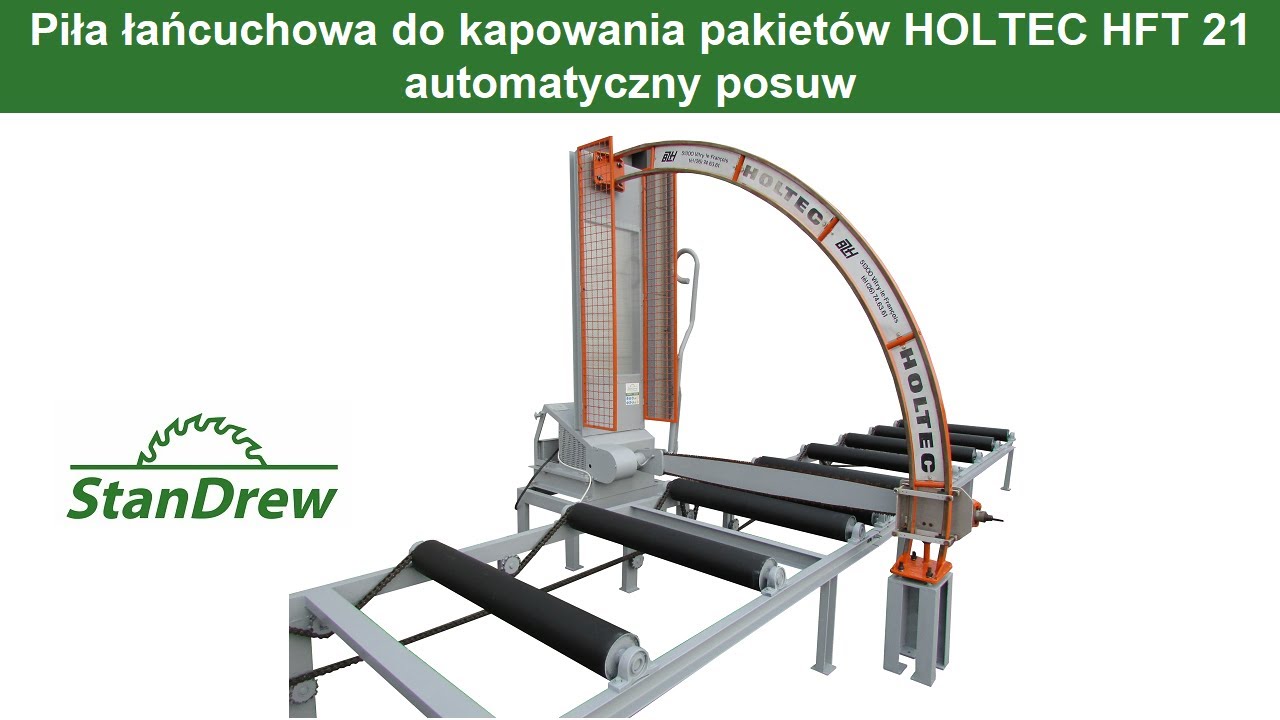 Piła łańcuchowa do kapowania pakietów HOLTEC HFT 21 automatyczny posuw - StanDrew maszyny stolarskie