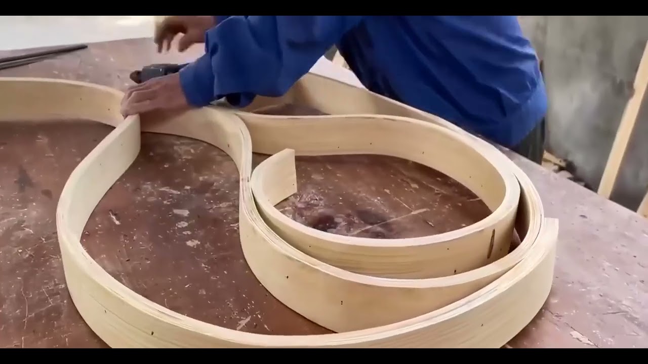 How to Make a Curved Coffee Table! 🪚✨ #Woodworking #DIYProject #FurnitureDesign