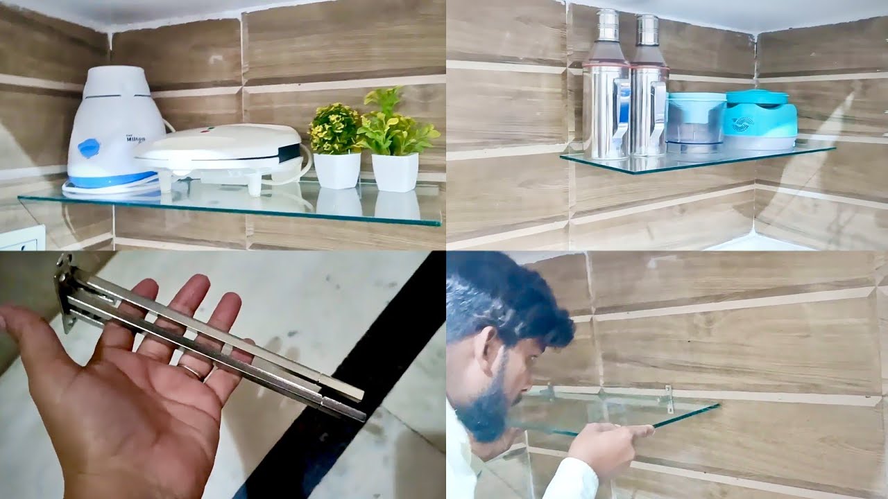 How to make glass rack in your kitchen/kitchen organisation idea..