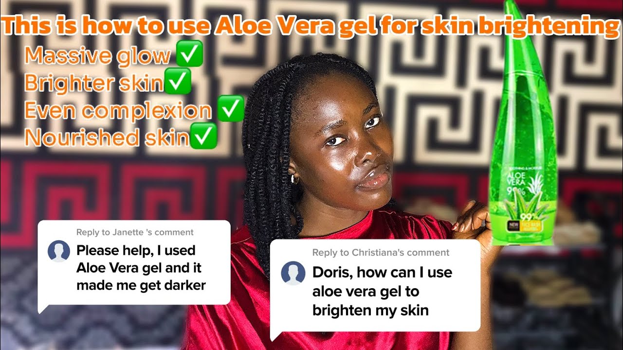 How to use aloe vera gel as a brightening face cream ✅ sunburn, discoloration & acne prone skin