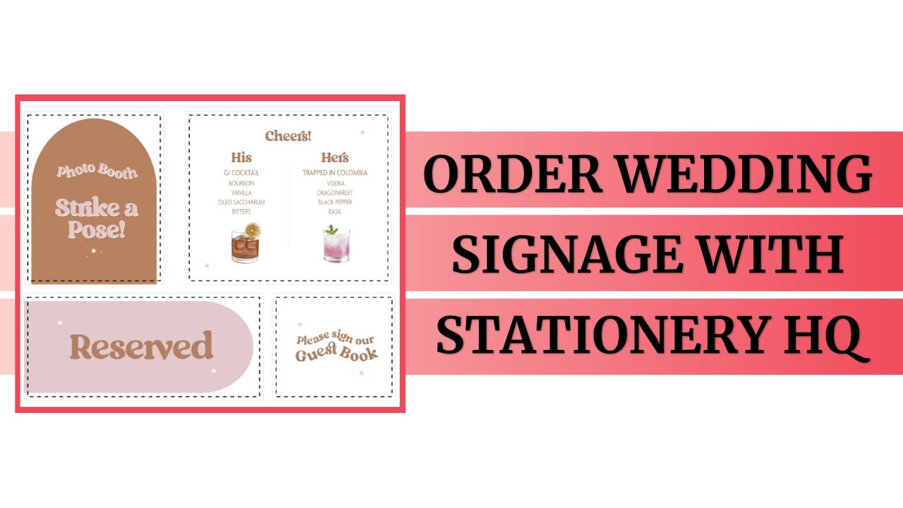 Ordering Wedding Signage with StationeryHQ | Best Printers for Wedding Signs!
