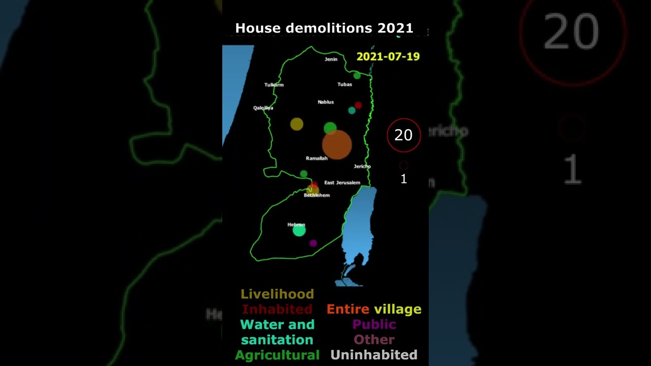 Animation Showing Demolitions in West Bank and Naqab Desert During 2021