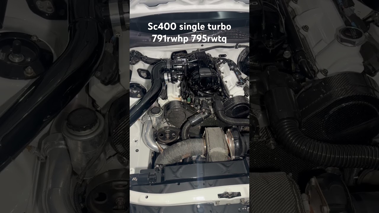 The SC400 single turbo 1UZFE build! Engine bay quick video.