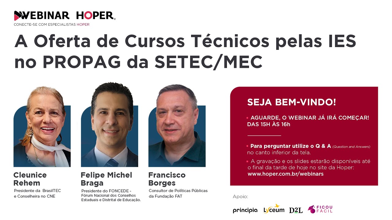 A Oferta de Cursos Técnicos pelas IES no PROPAG da SETEC/MEC