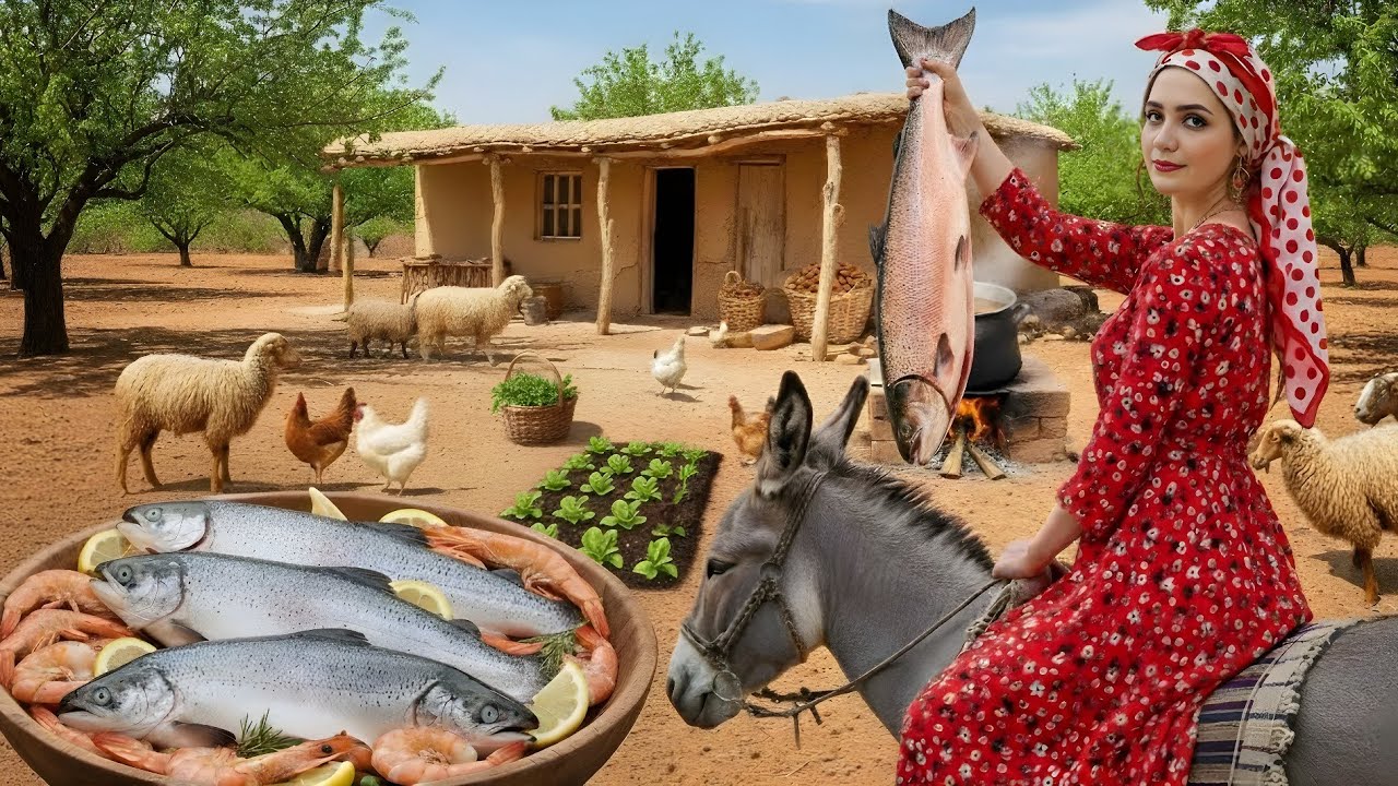 Village Life In Iran: Amazing Cooking & Donkey Riding By A Girl