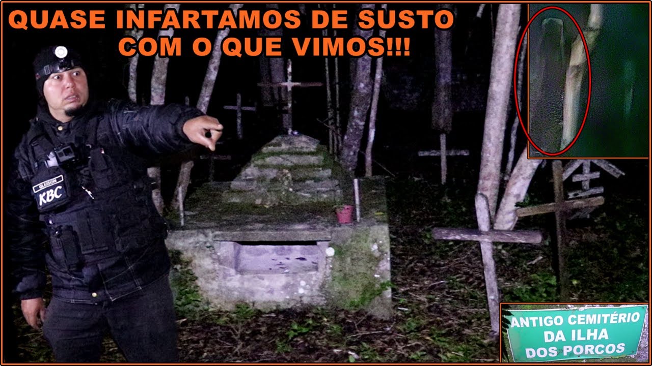 QUASE INFARTAMOS COM O QUE VIMOS NO CEMITÉRIO DA ILHA NA MADRUGADA | APARIÇÃO NÍTIDA
