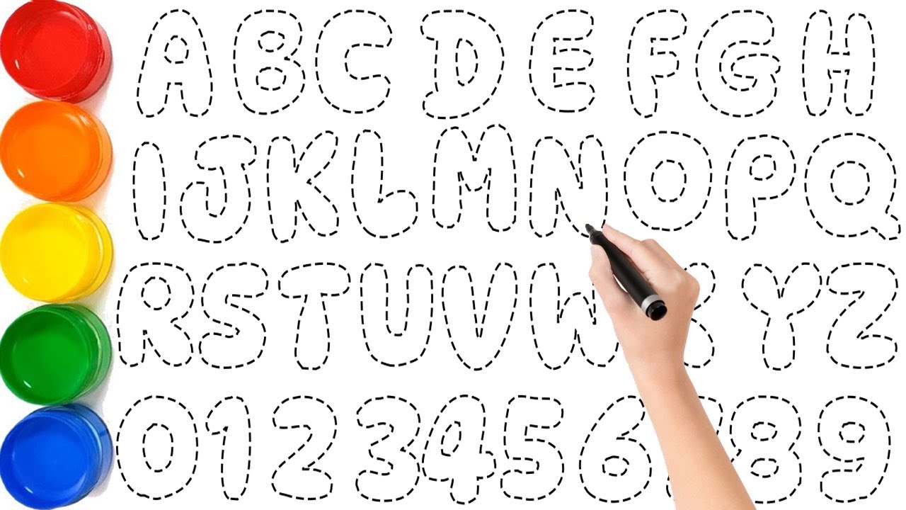 Alphabet Phonics Song // ABC // ABCDEFGHIJKLMNOPQRSTUVWXYZ & 1234567890 for Beginners // KS ART