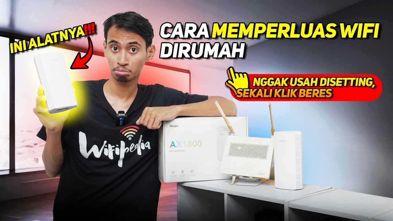 WIFI DIRUMAH JADI LUAS DENGAN SEKALI KLIK.  Ruijie M18