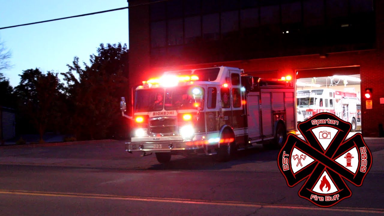 [HORN] [TONES] Saint-Constant l RIAGS pumper 223 responding 3x to medical calls