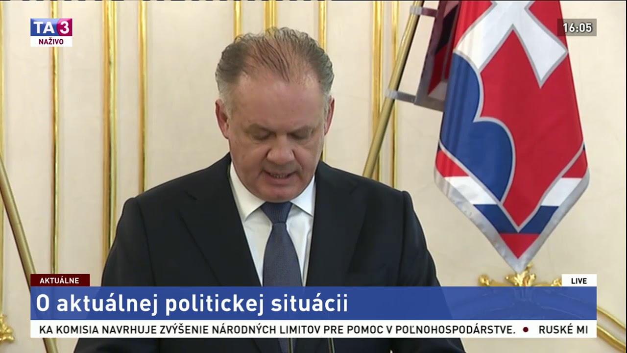Vyhlásenie prezidenta k aktuálnej politickej situácii po vražde Jána Kuciaka a Martiny Kušnírovej