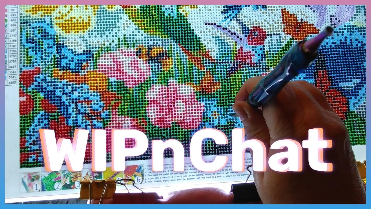 WIPnChat Hummingbirds and Flowers Diamond Painting #diamondpainting #wipnchat #camp #talkingparrot