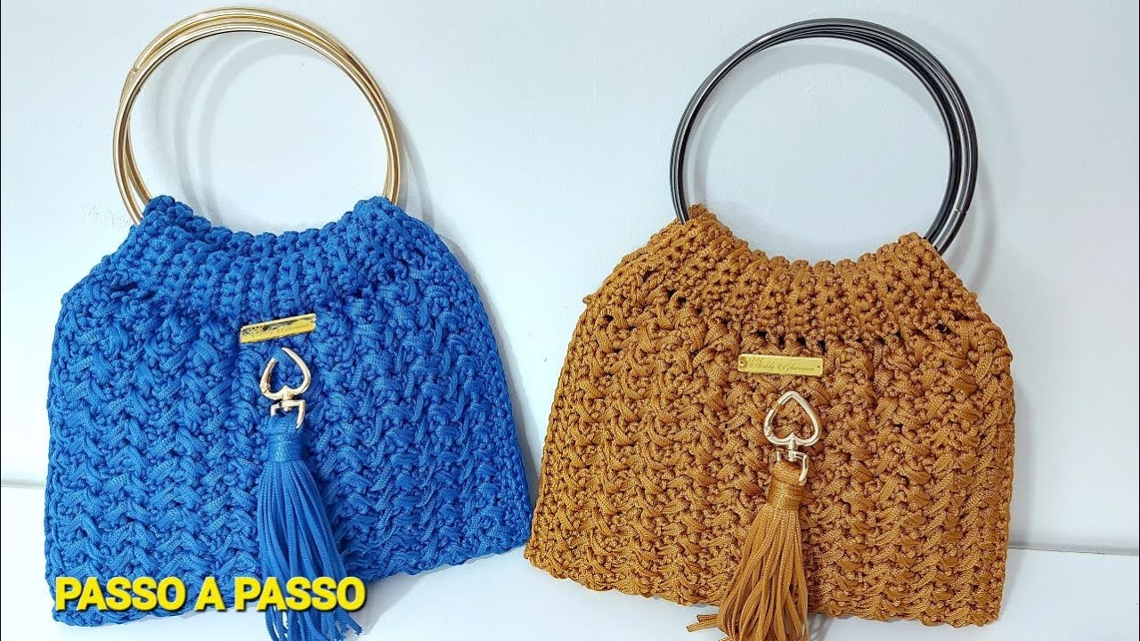 Bolsa de Crochê  Carolina- A queridinha do Momento - A Preferida nos Workshops - Prof. Neddy Ghusmam