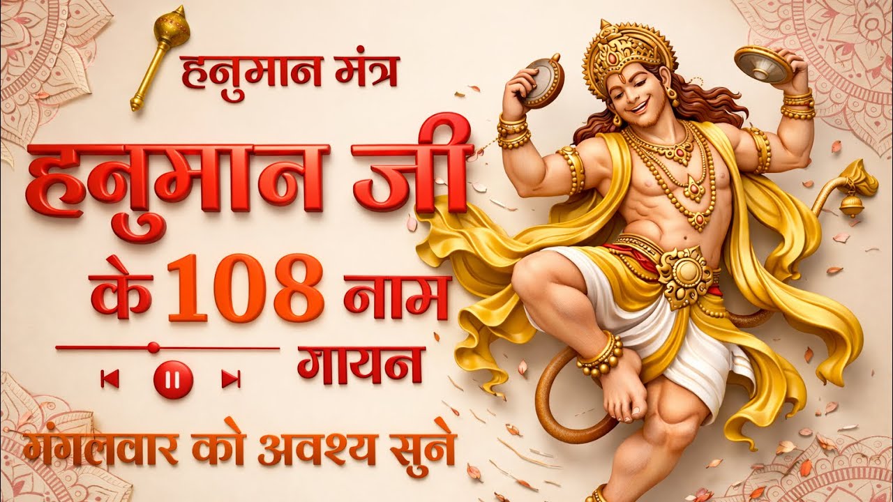 हनुमान जी के 108 नाम | मधुर भजन रूप में | मंगलवार स्पेशल | Bajrangbali | Hanuman Ji ke 108 Names